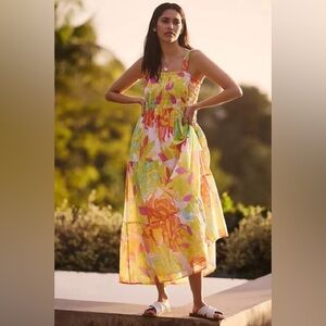 Seafolly Multicolor Floral Dress with Pockets Size Small